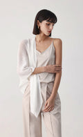 Essential pleated scarf_white