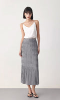 Rolly pleated skirt_grey