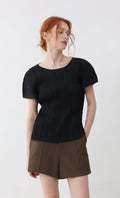 Fresh pleated top_black