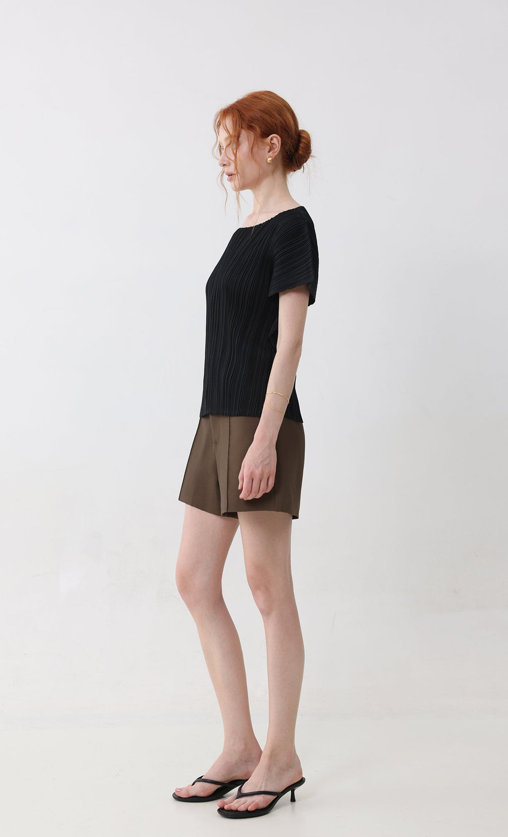 Fresh pleated top_black