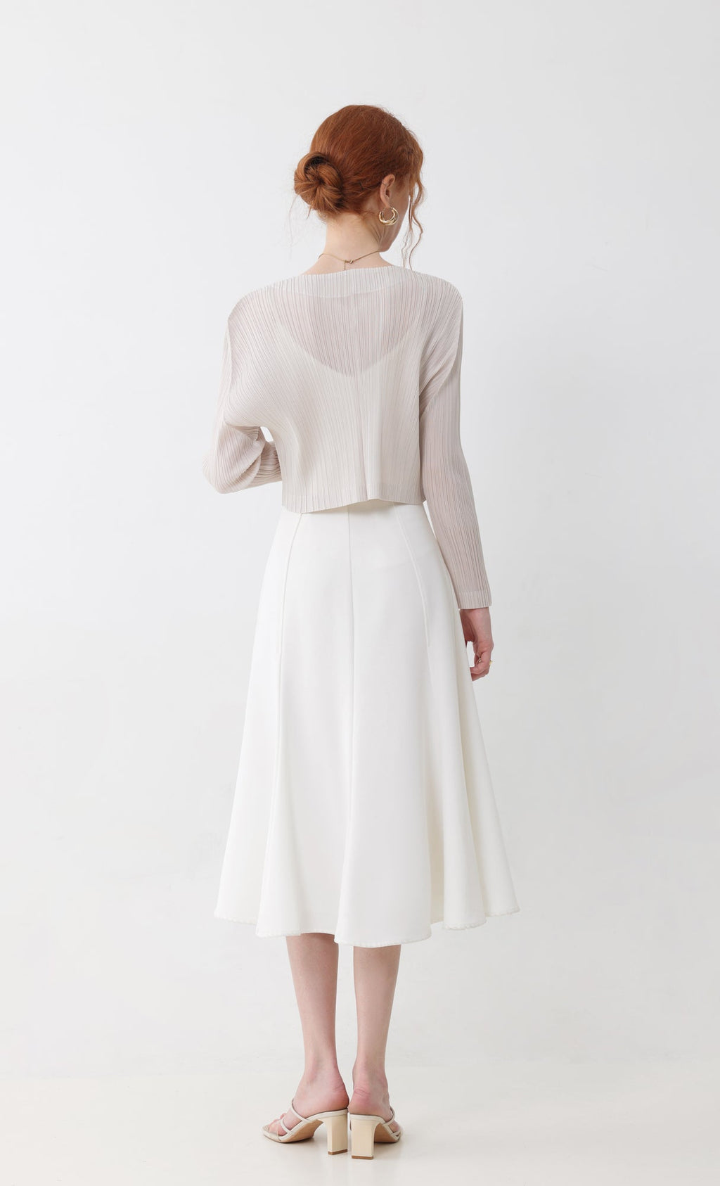 Cod pleated cardigan_light-beige