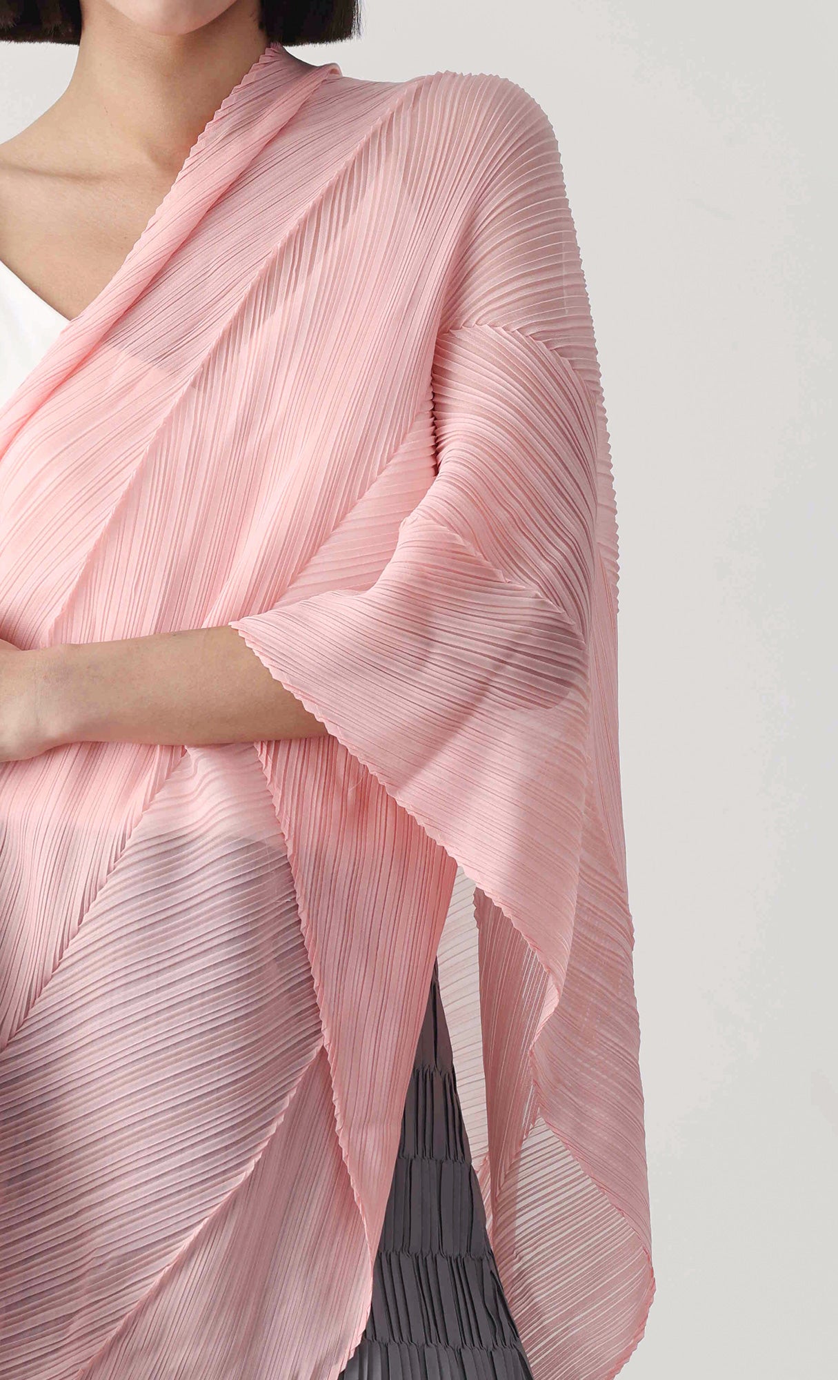 Essential pleated scarf_pink