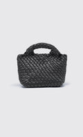Color mini weaving bag_black