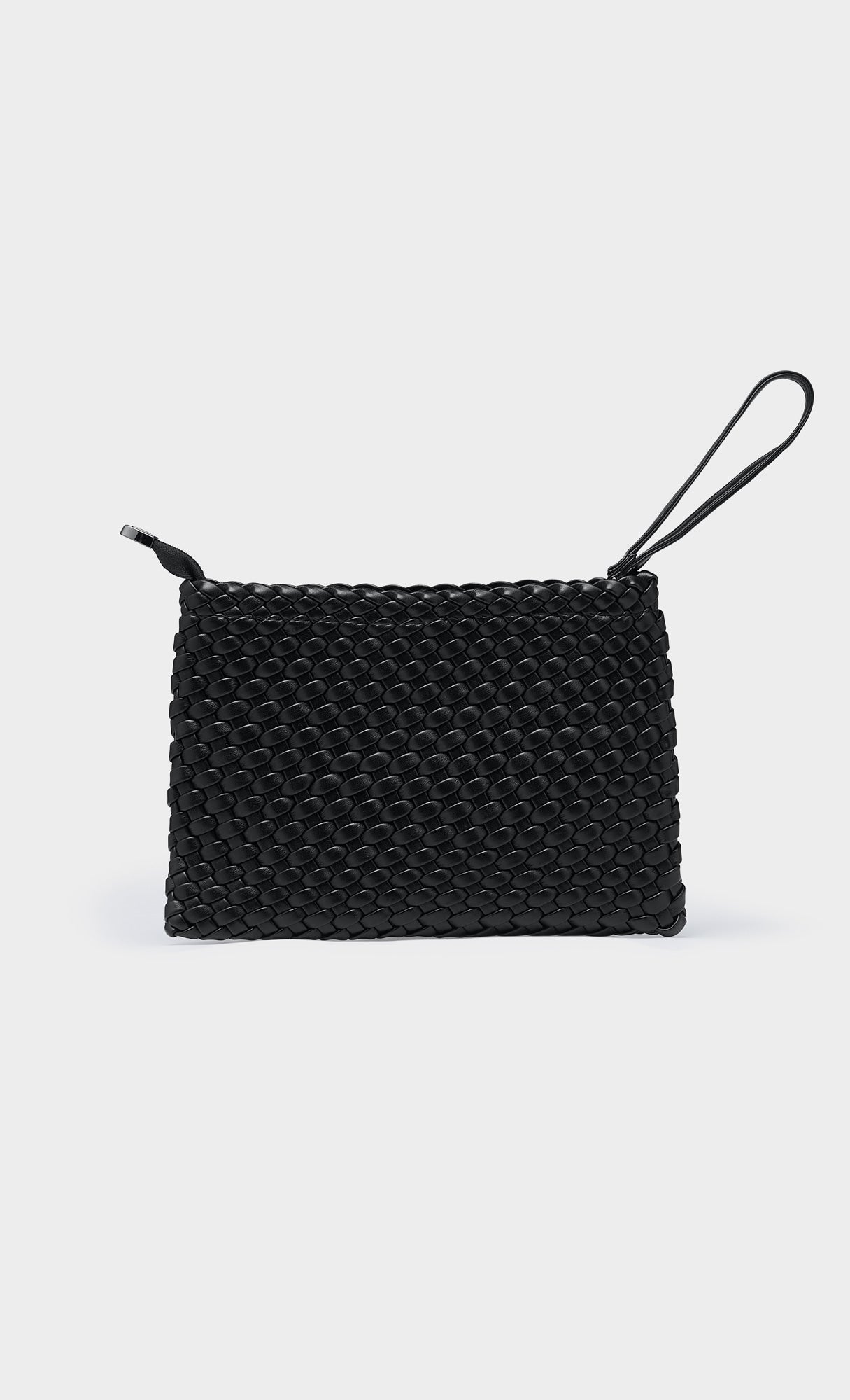 Color weaving hobo bag_black