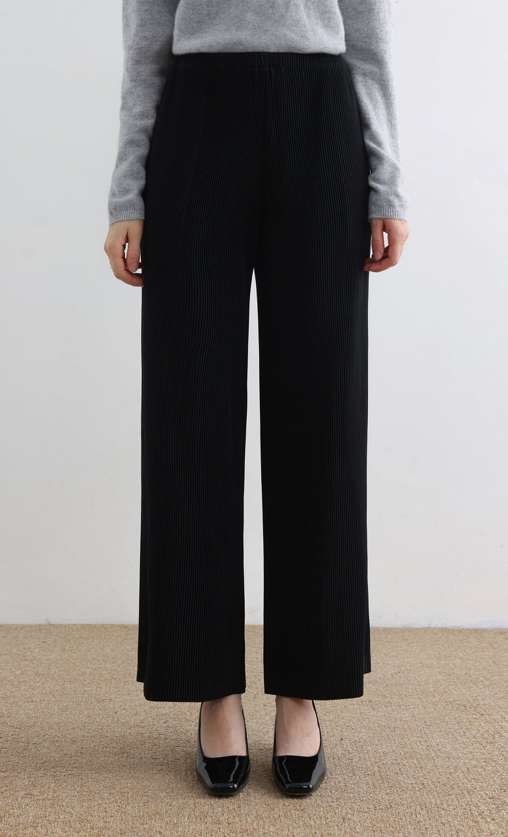 Massino Pleated Pants_Black