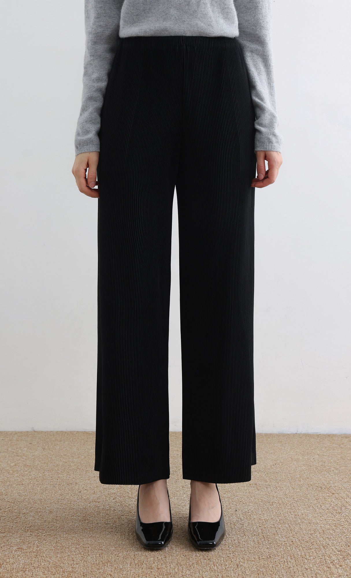 Massino Pleated Pants_Black