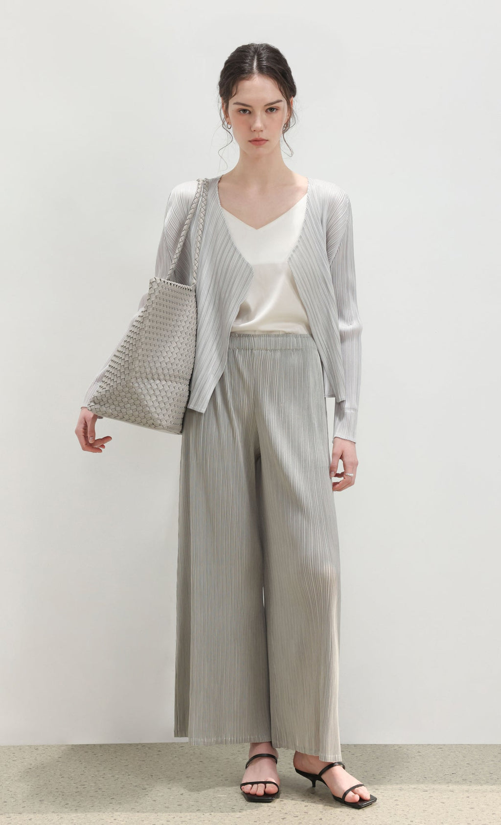 Ena weaving shopper bag_grey