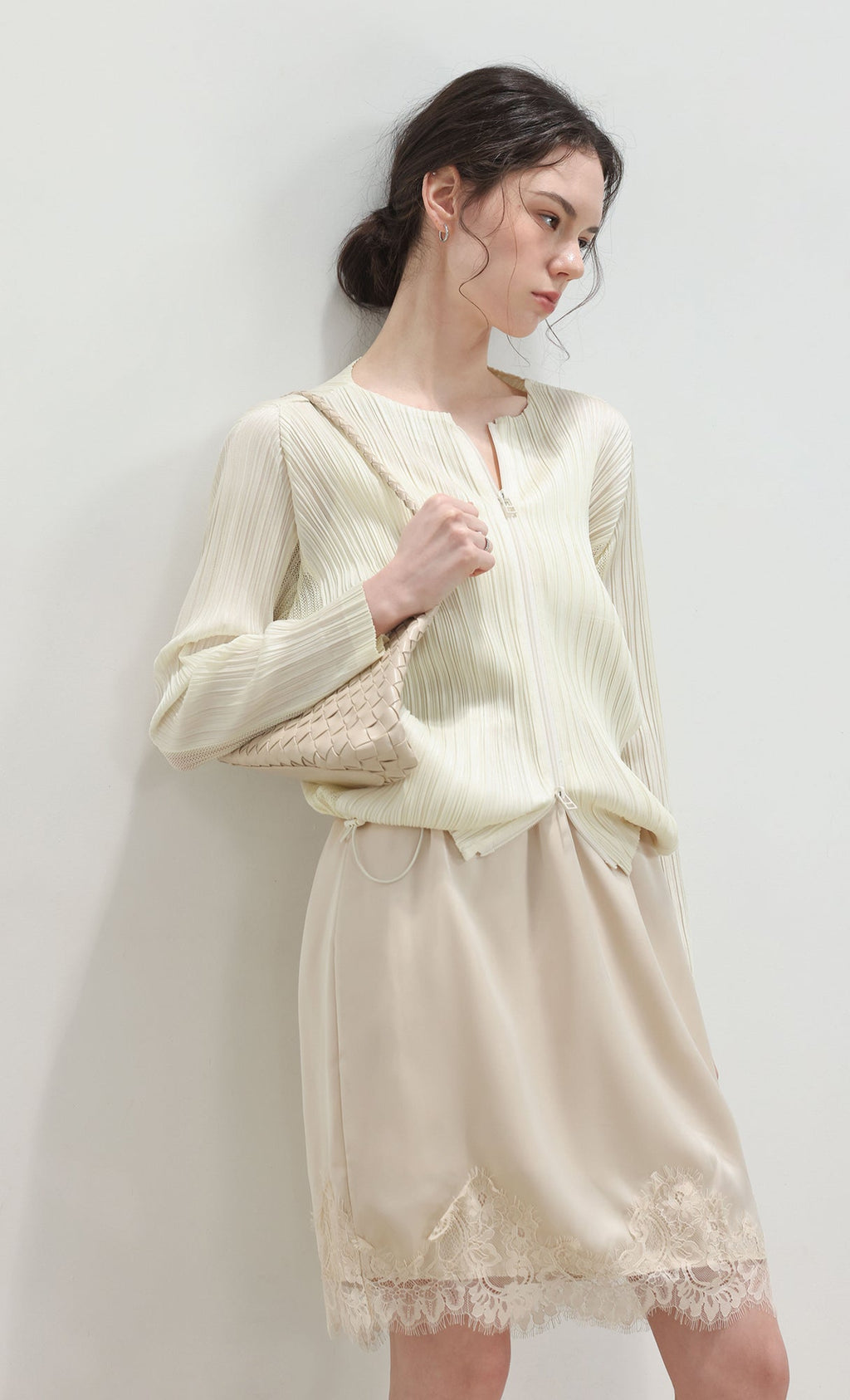 Nesia weaving shouler bag_ivory
