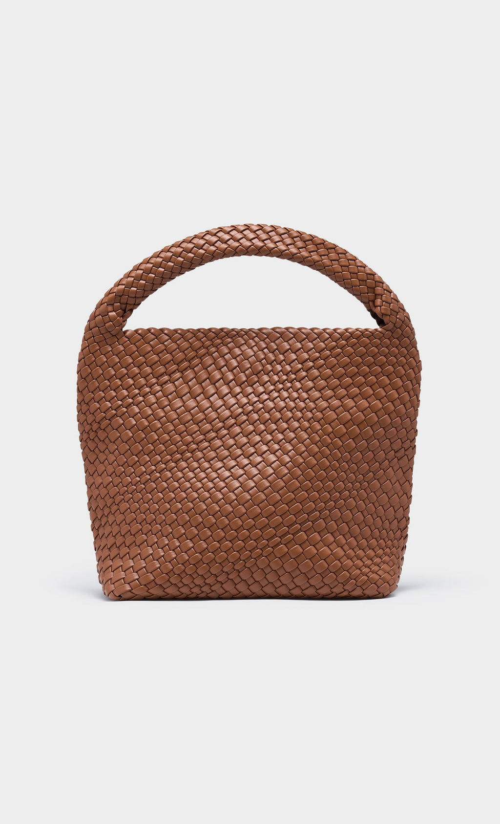 Color weaving hobo bag_camelbeige