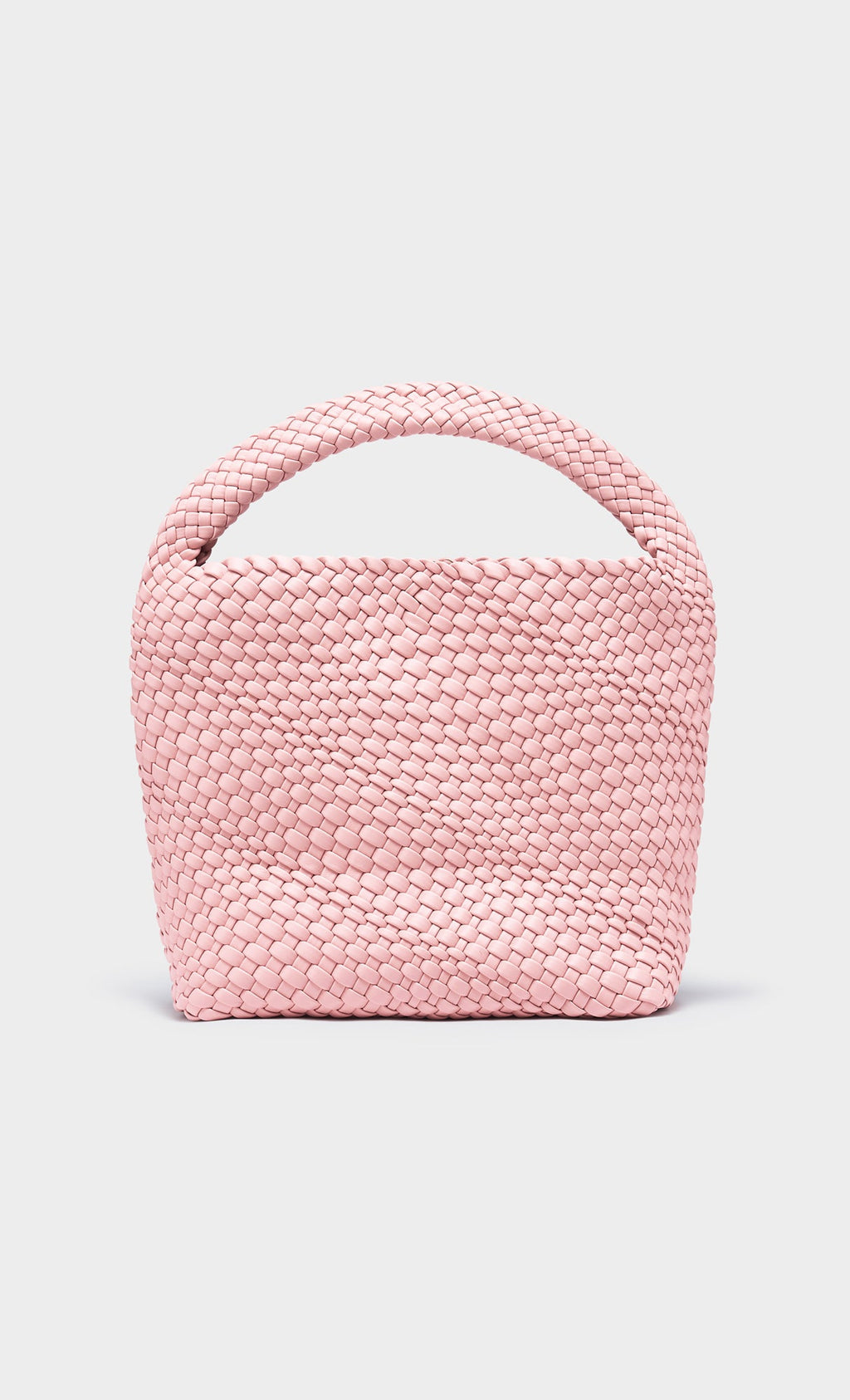 Color weaving hobo bag_lightpink