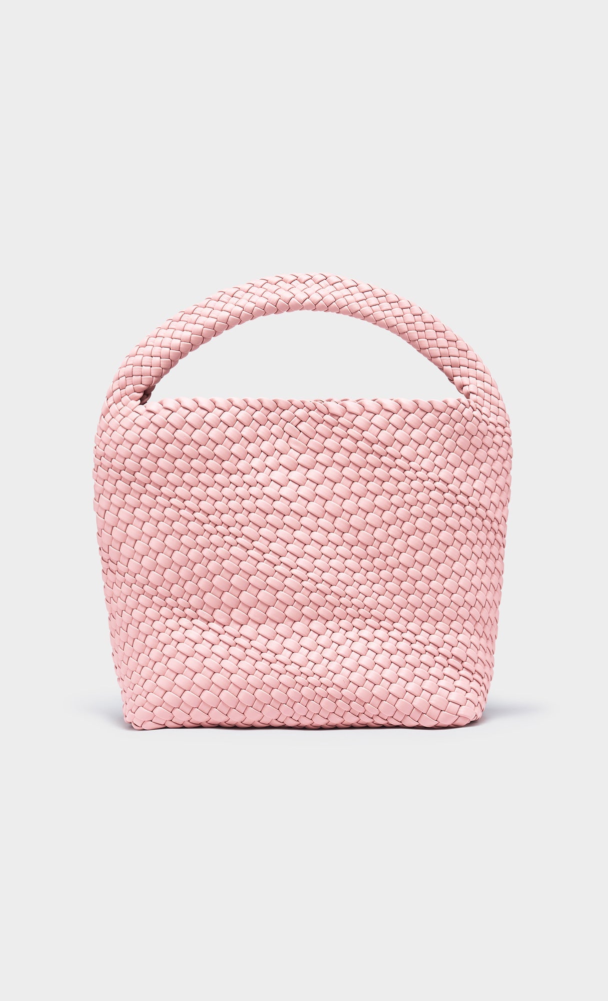 Color weaving hobo bag_lightpink
