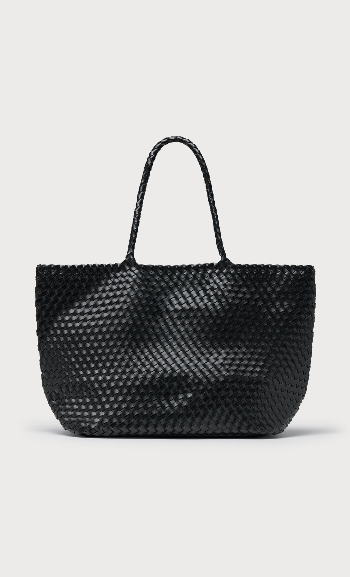 Ena weaving shopper bag_black