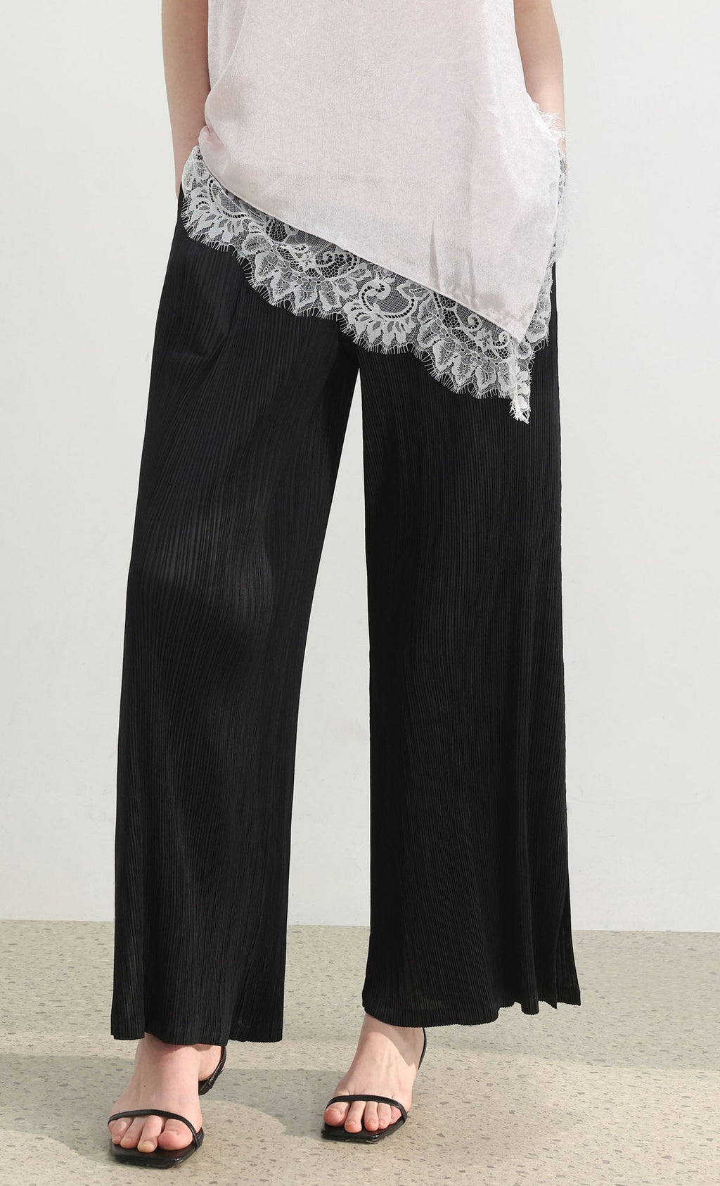 Zina pleated pants_black