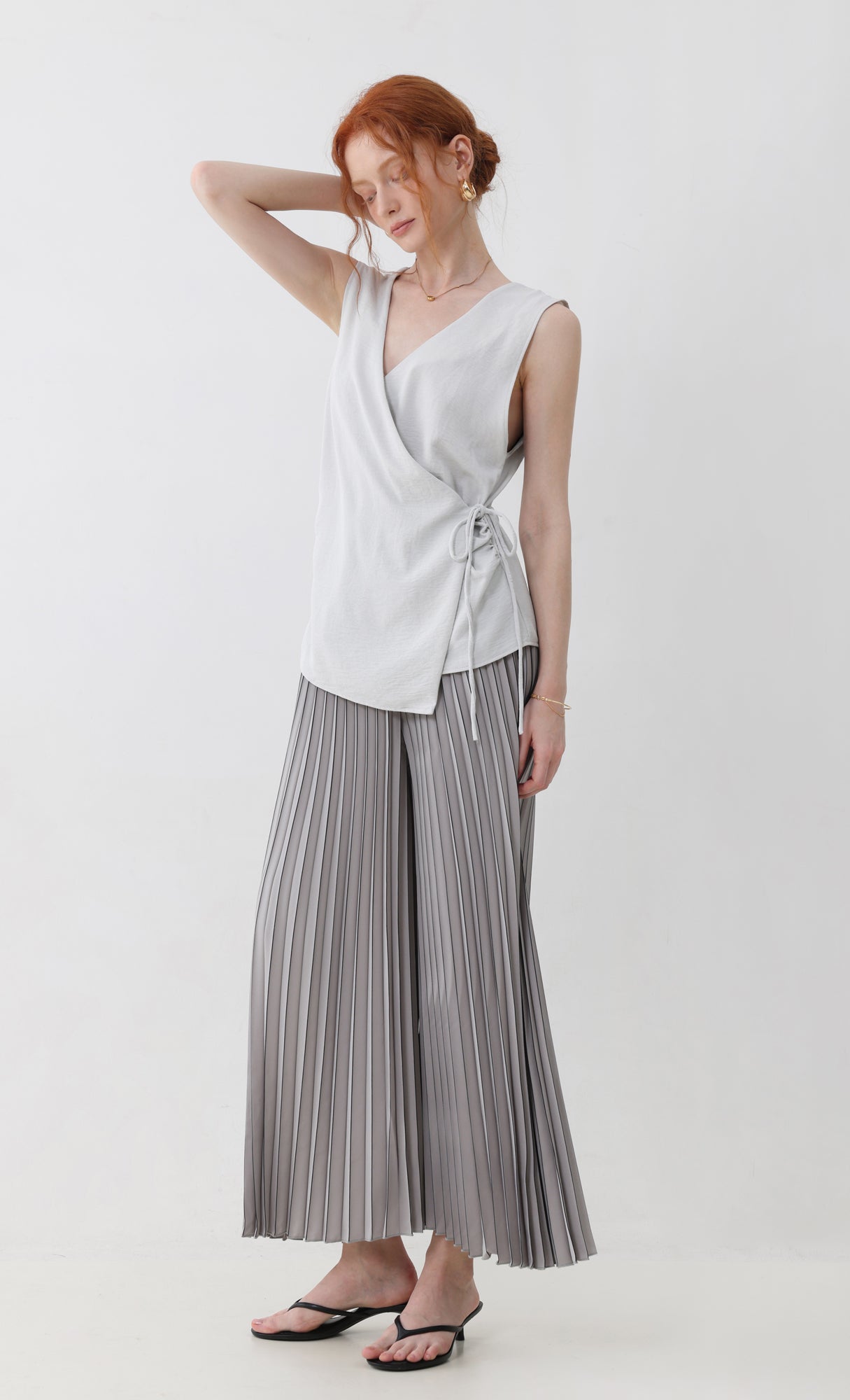 Boldy pleated pants_grey