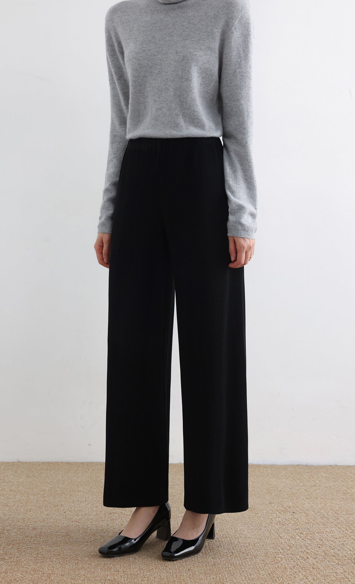 Massino Pleated Pants_Black