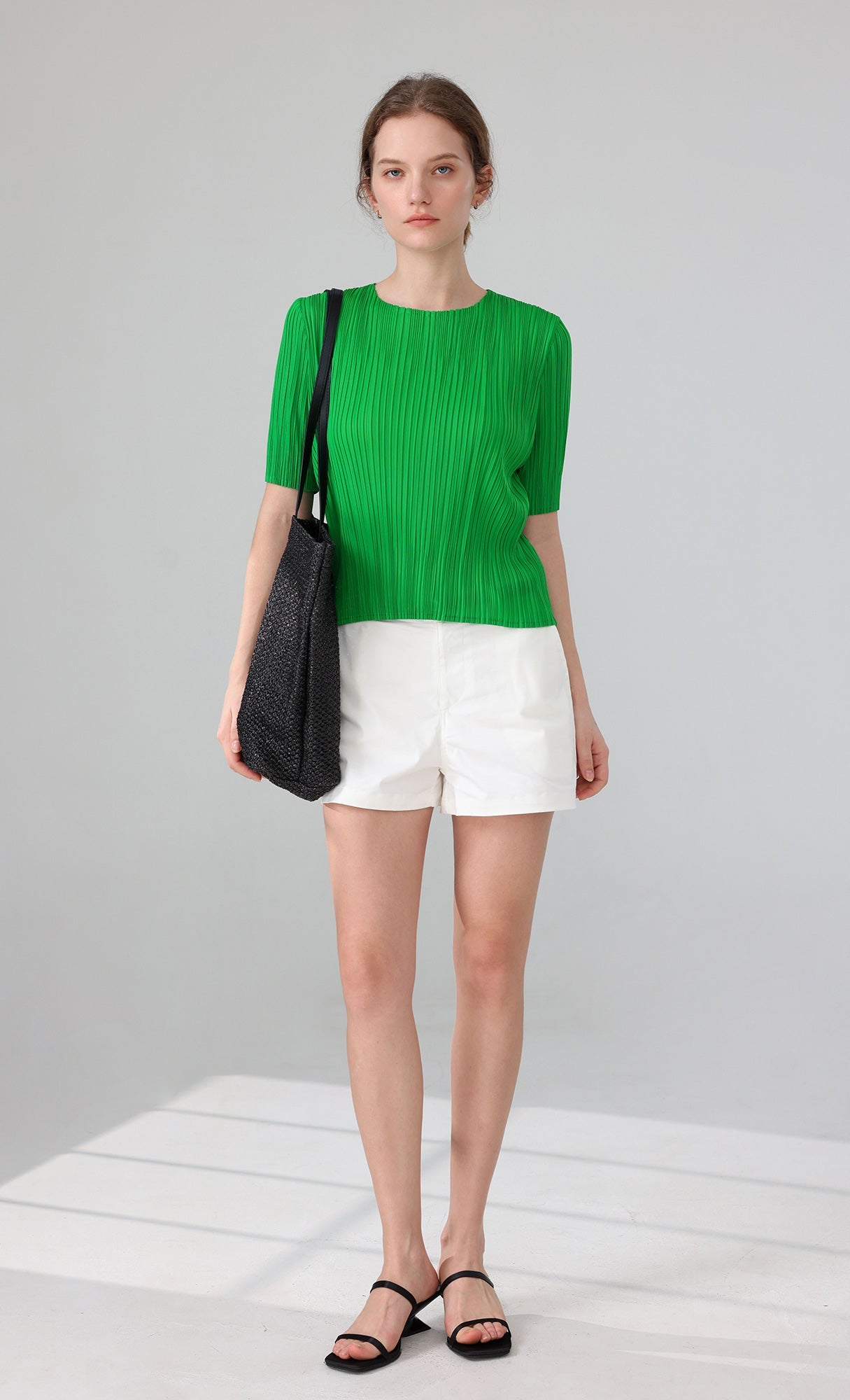 Parky Pleated Top_green