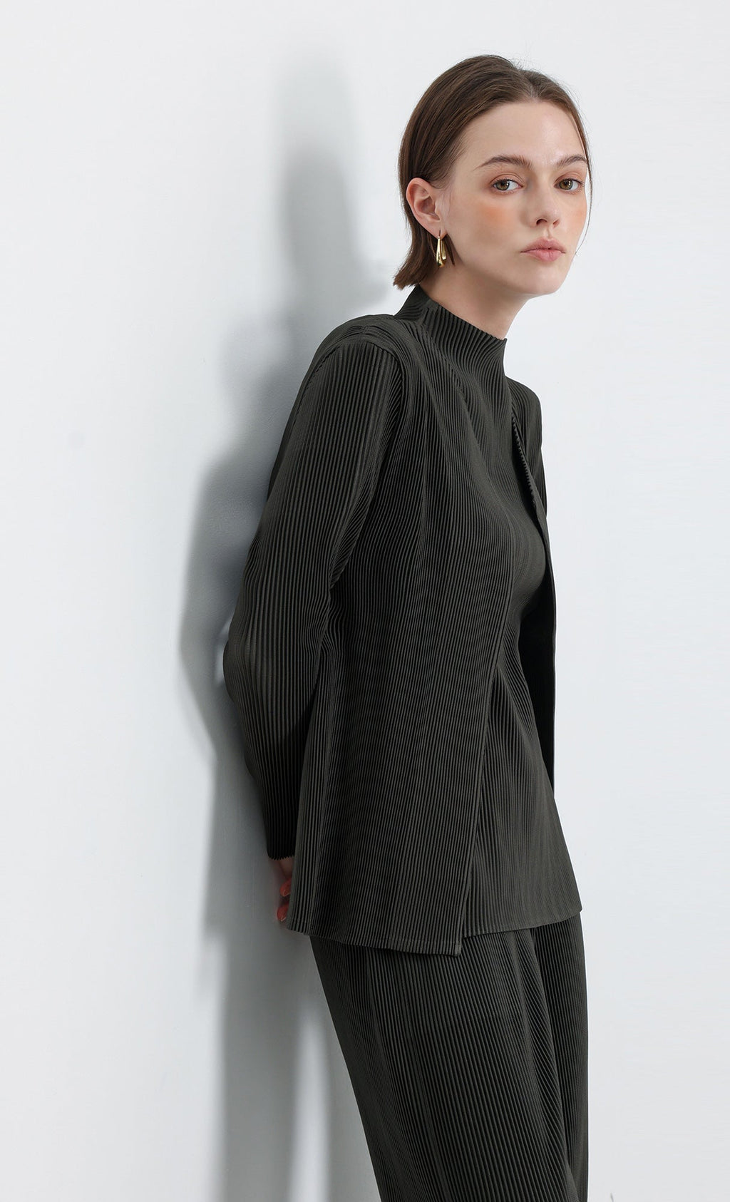 Essential Pleated Pants_Khaki