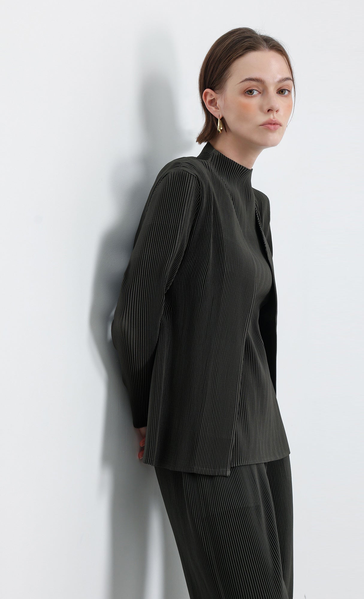 Essential Pleated Pants_Khaki
