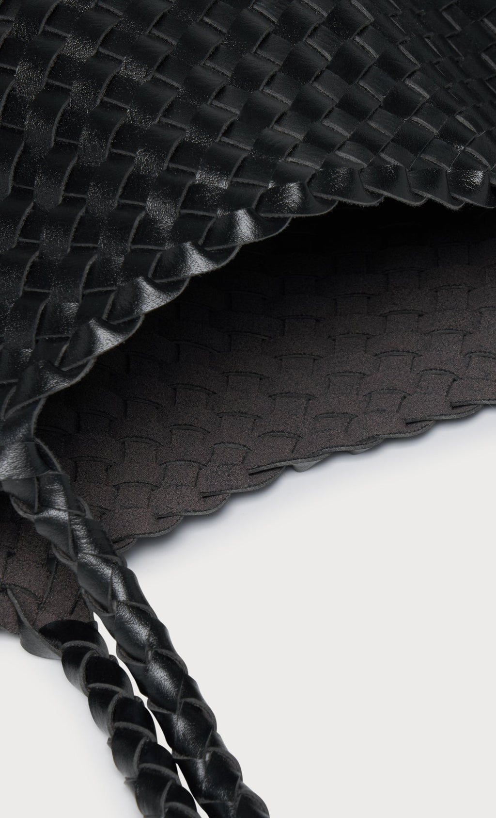 Ena weaving shopper bag_black