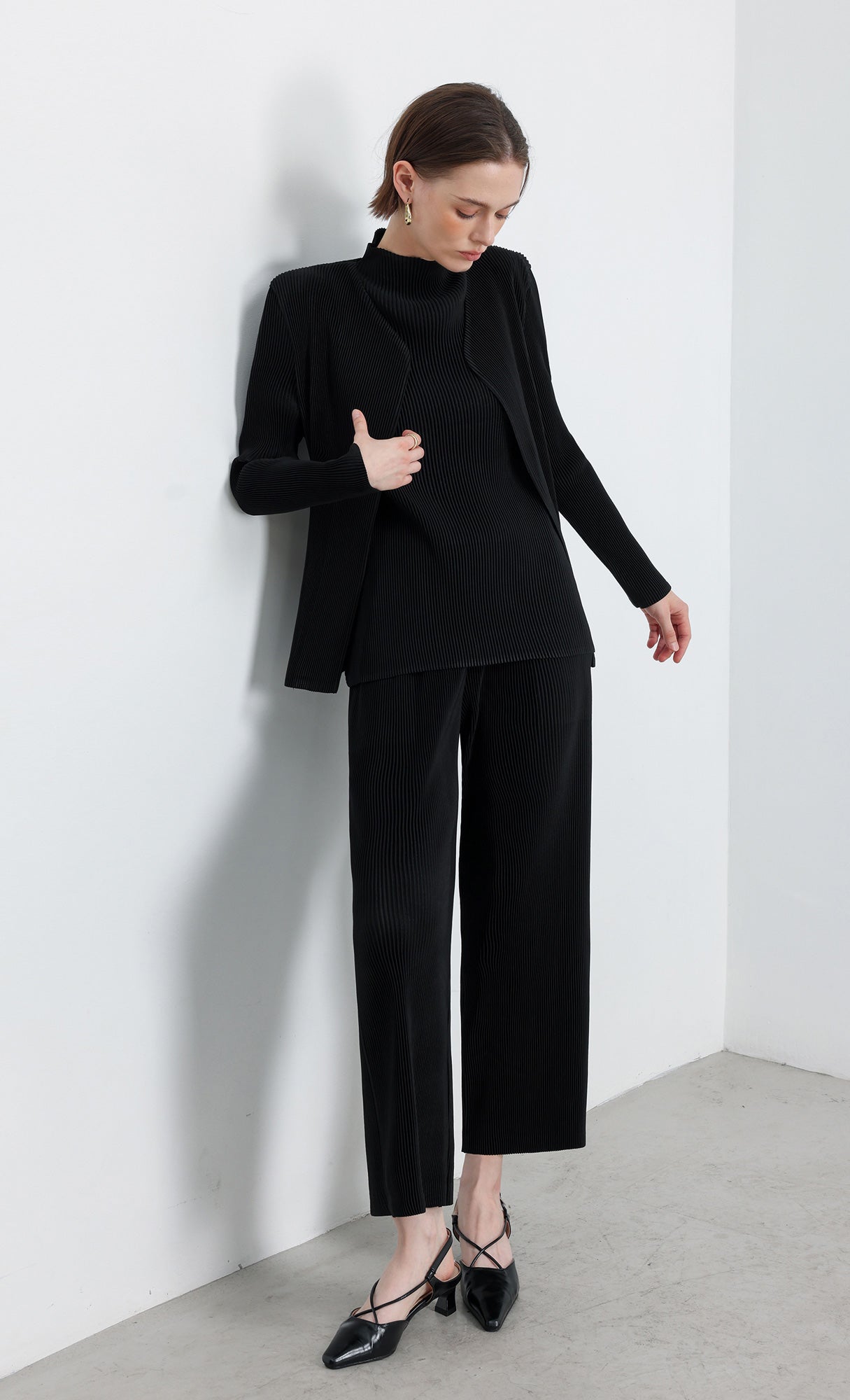 Essential Pleated Pants_Black