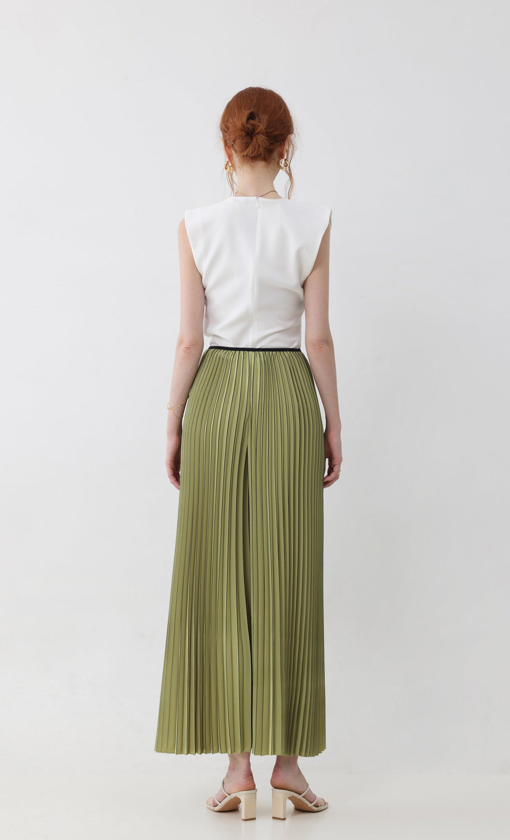 Boldy pleated pants_green