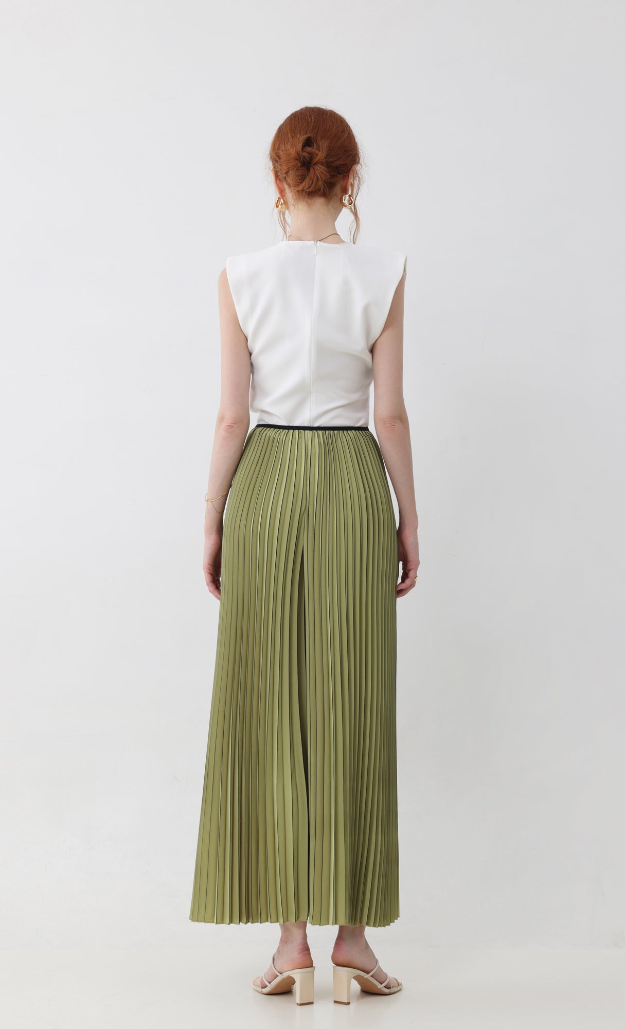 Boldy pleated pants_green