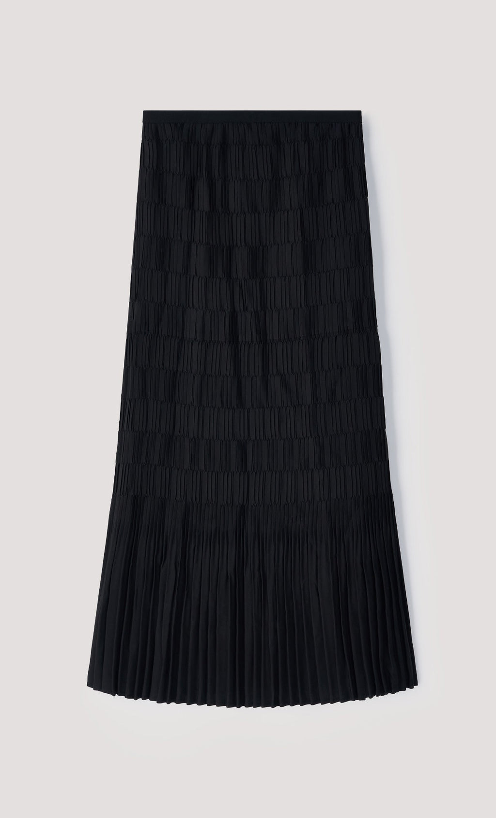 Rolly pleated skirt_black