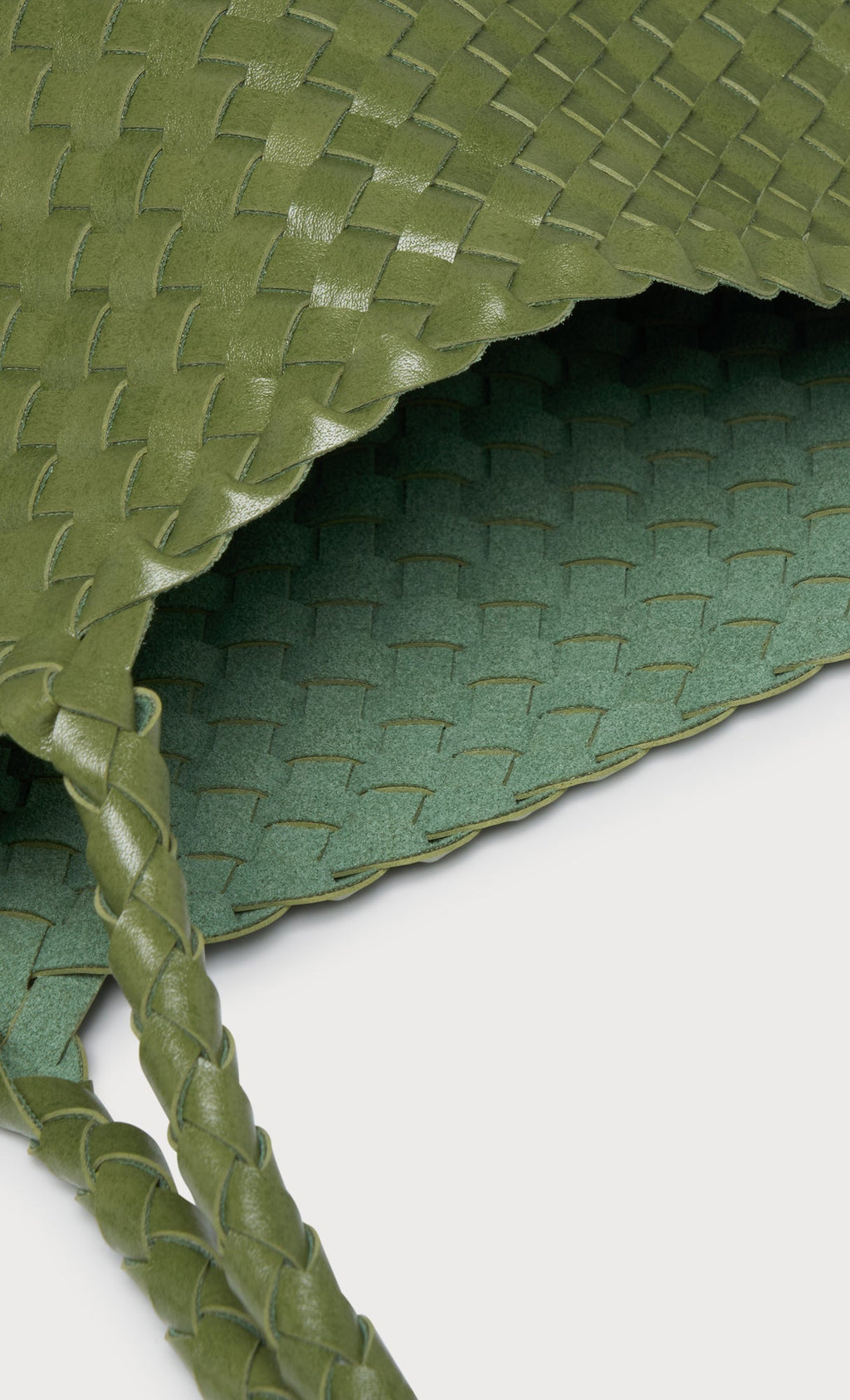 Ena weaving shopper bag_green