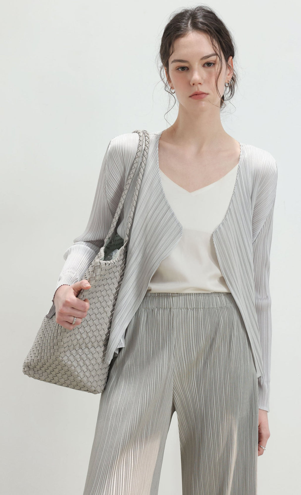 Ena weaving shopper bag_grey