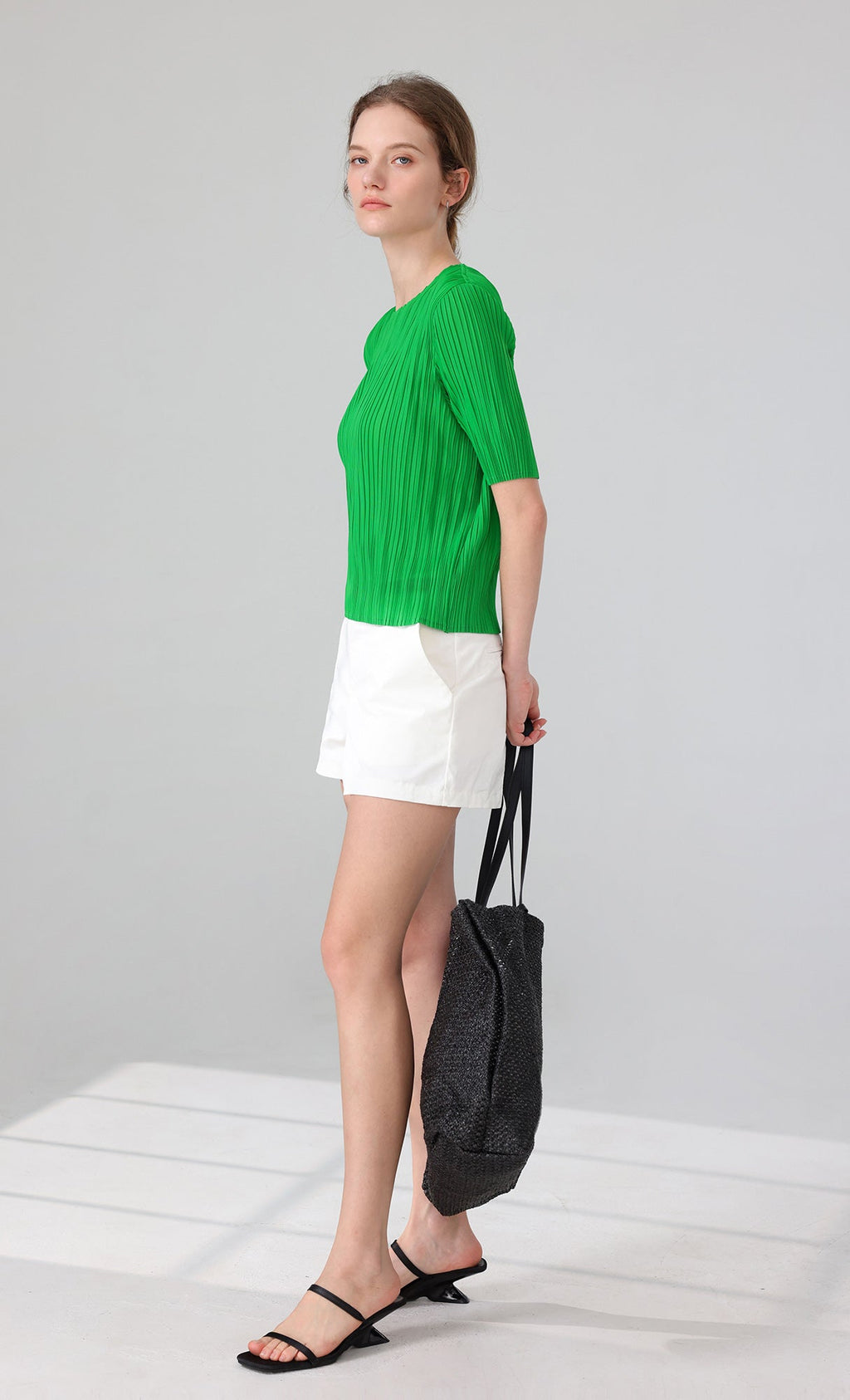 Parky Pleated Top_green