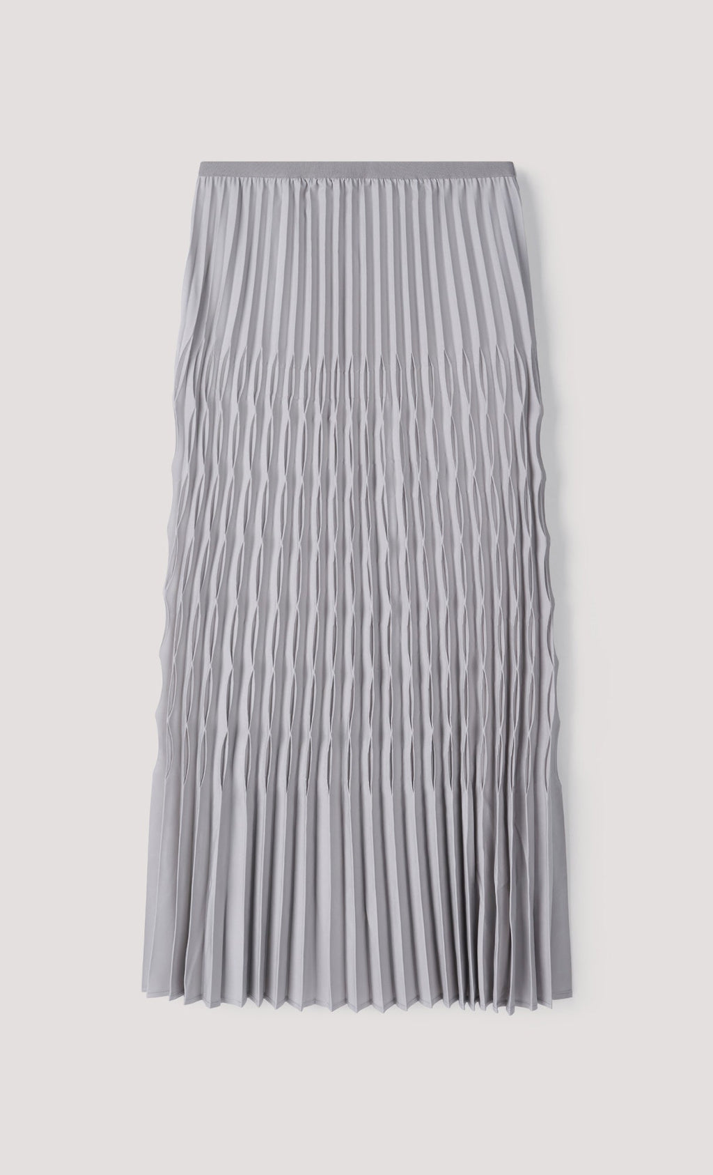 Wavy pleated skirt_grey