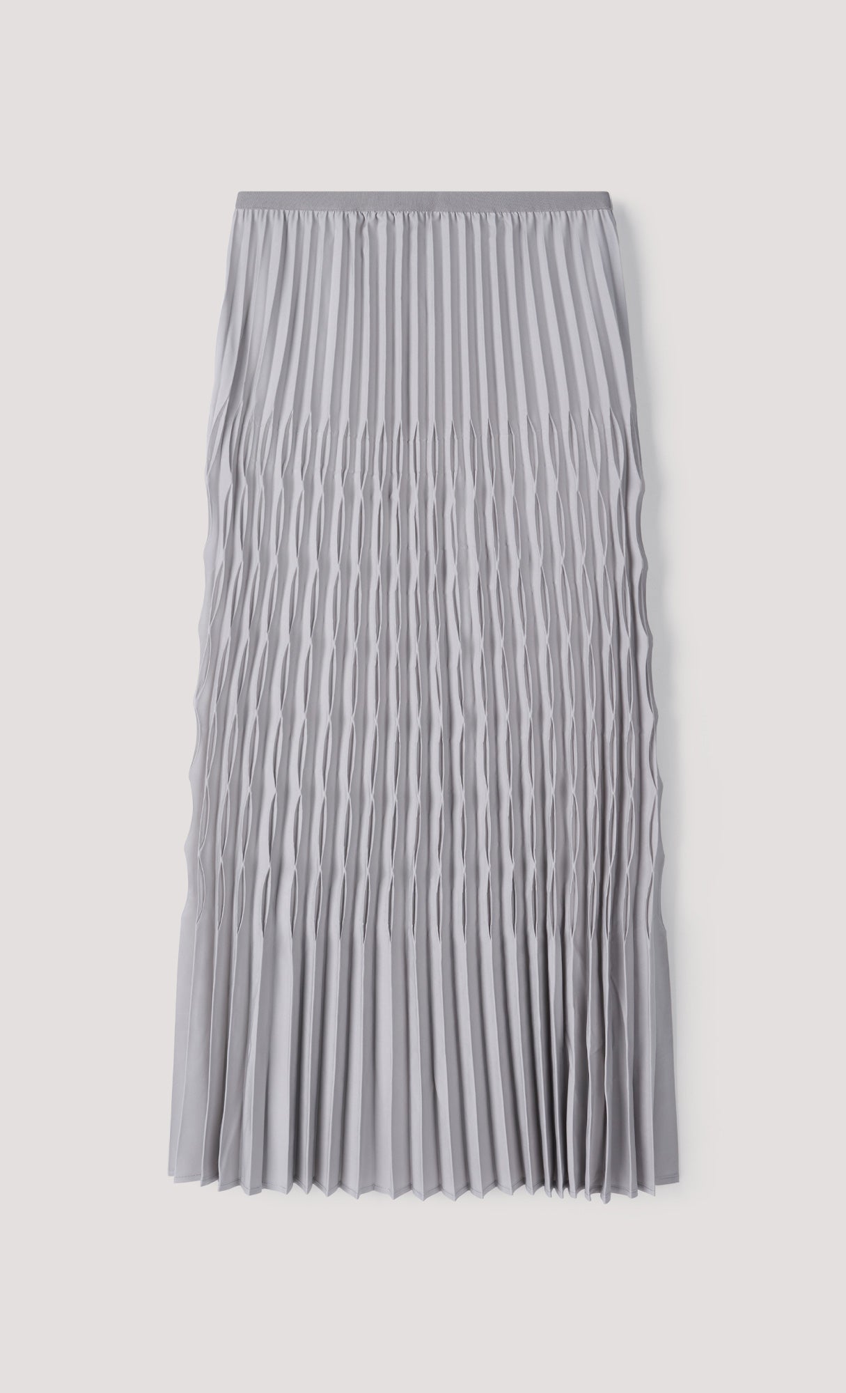 Wavy pleated skirt_grey
