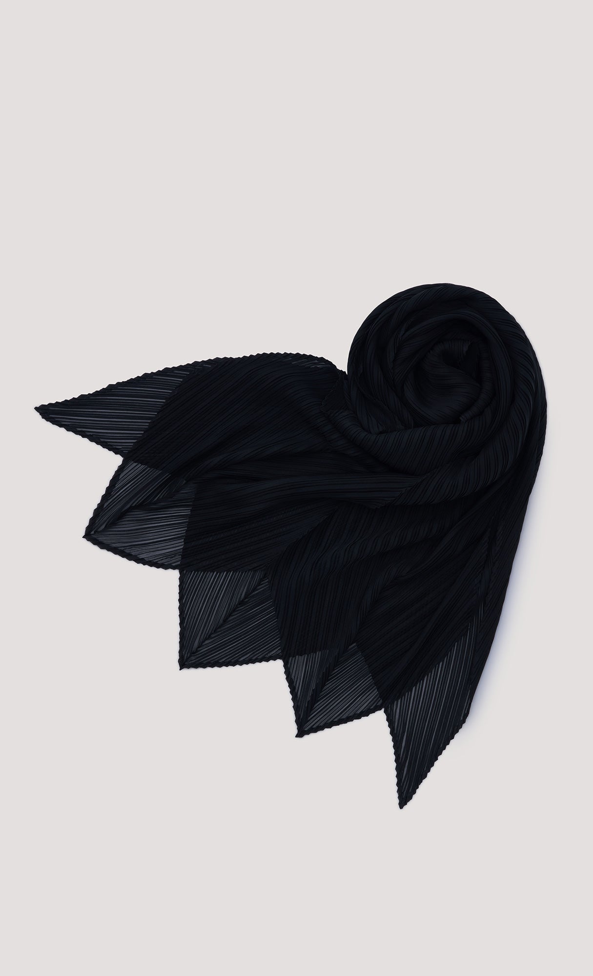 Essential pleated scarf_black
