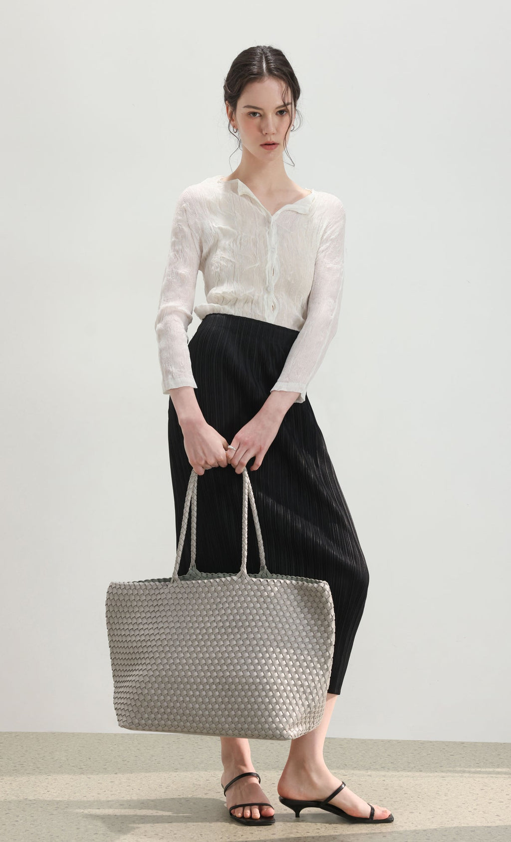 Ria pleated skirt_black