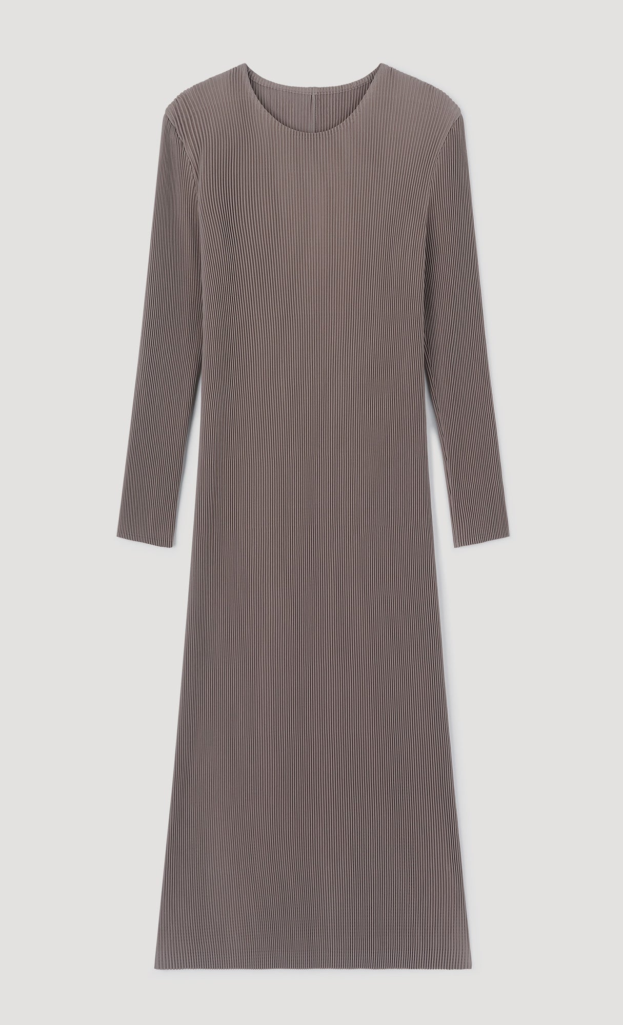 Essential Relaxed Pleats Dress_Beige