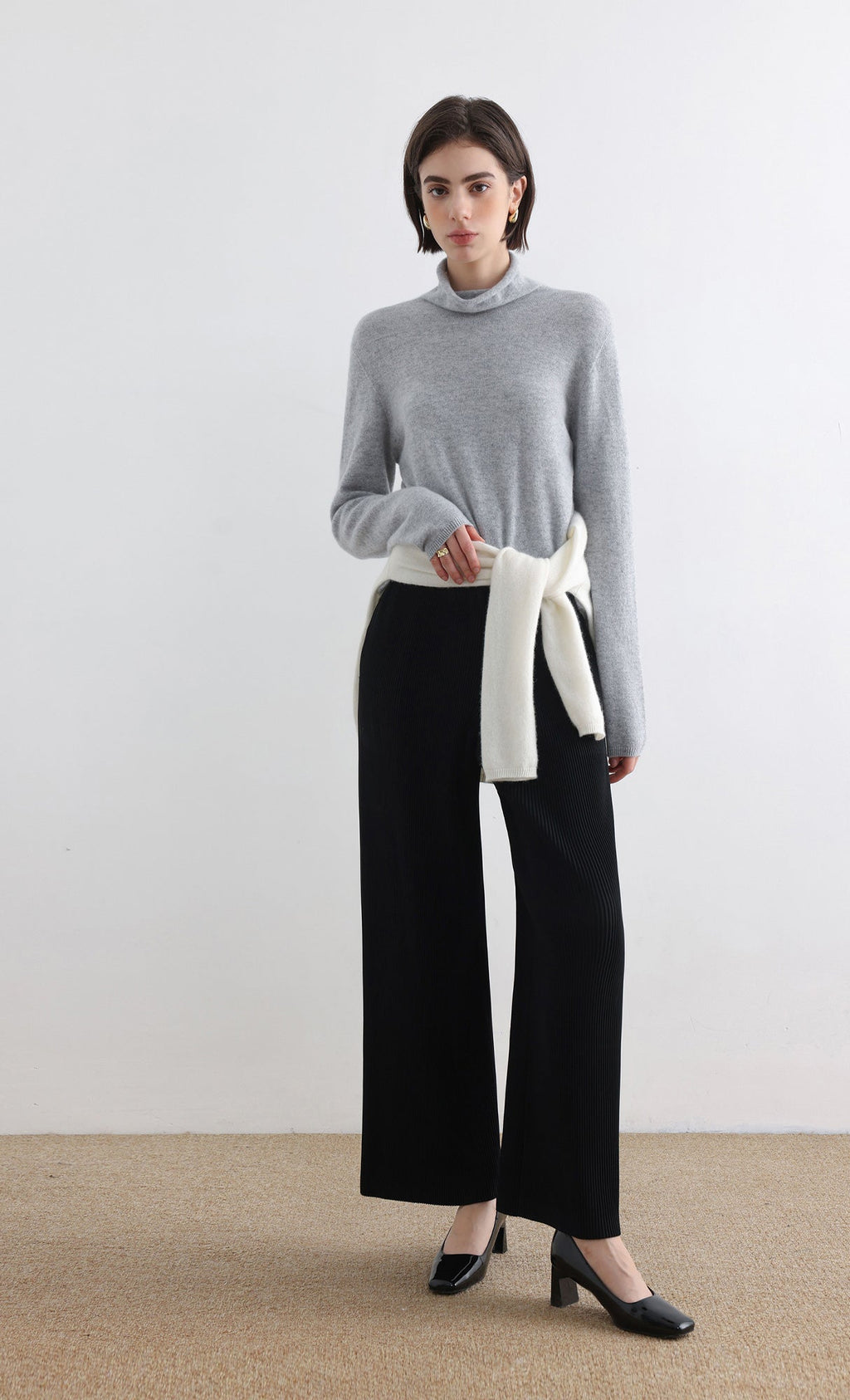 Massino Pleated Pants_Black
