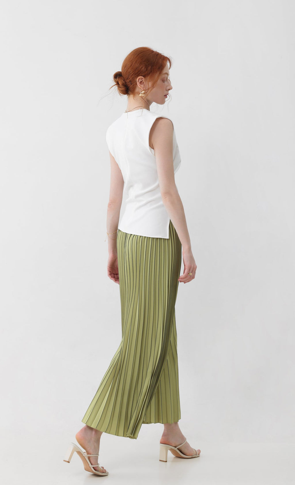 Boldy pleated pants_green