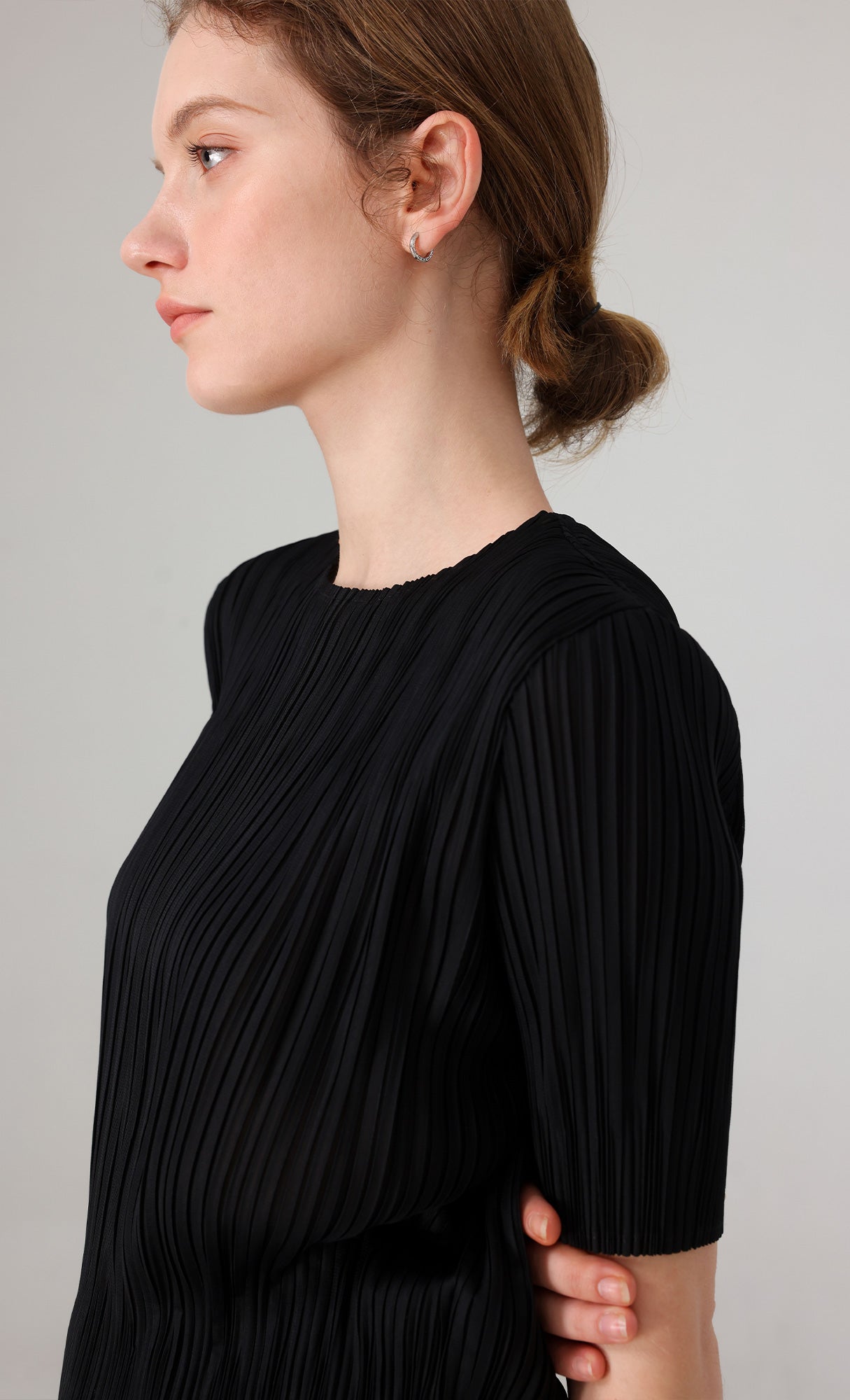 Parky Pleated Top_black