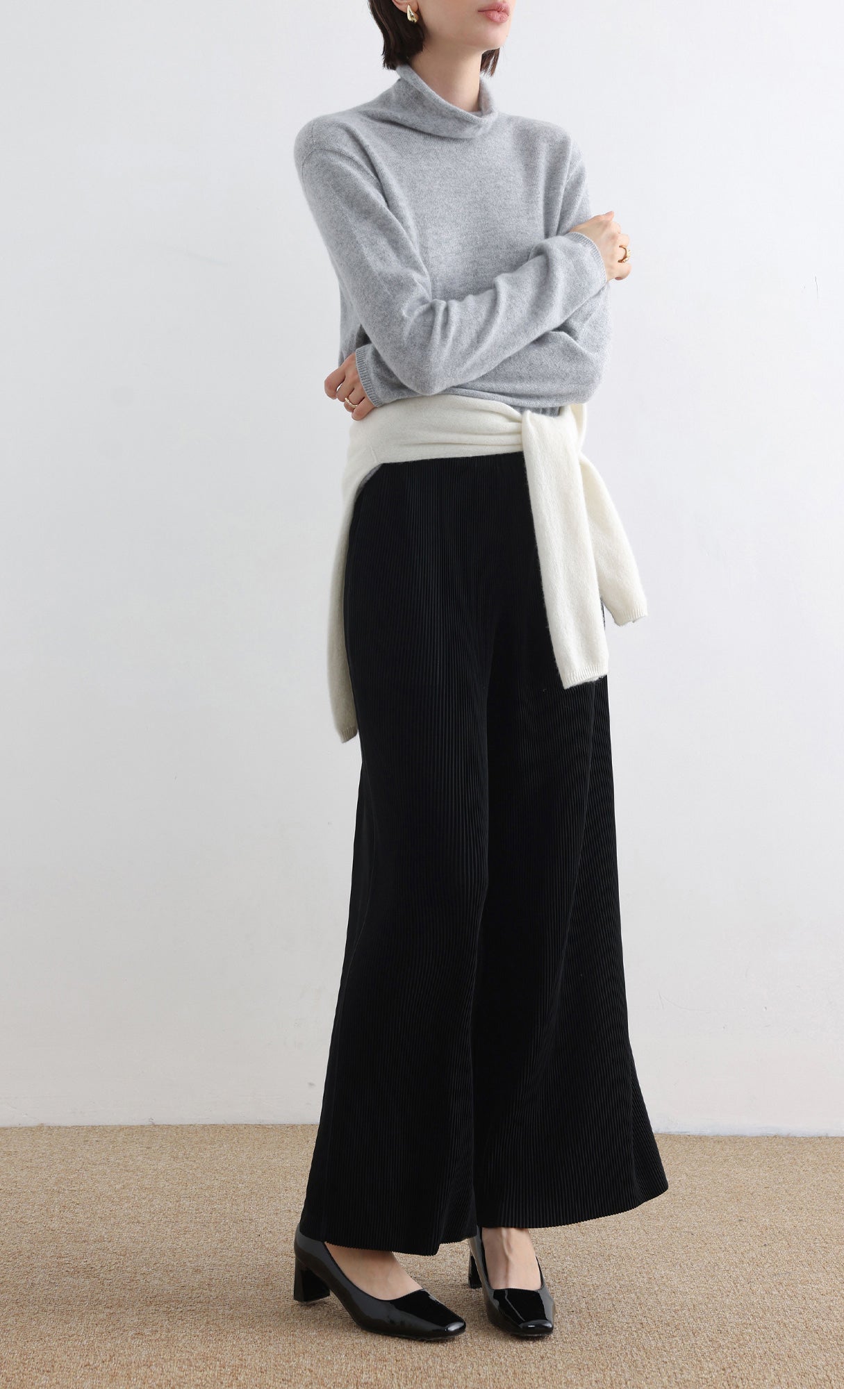 Massino Pleated Pants_Black