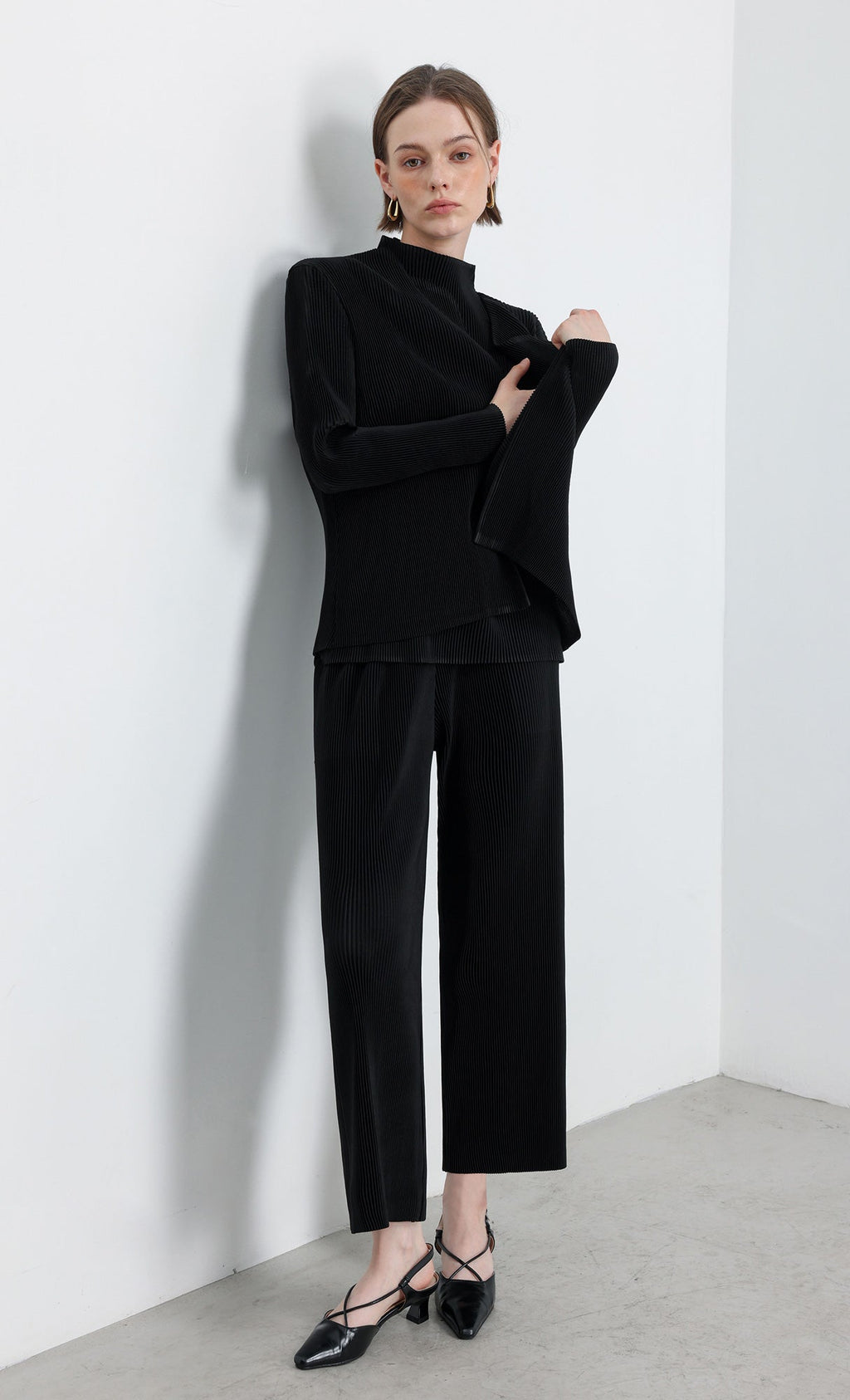 Essential Pleated Pants_Black