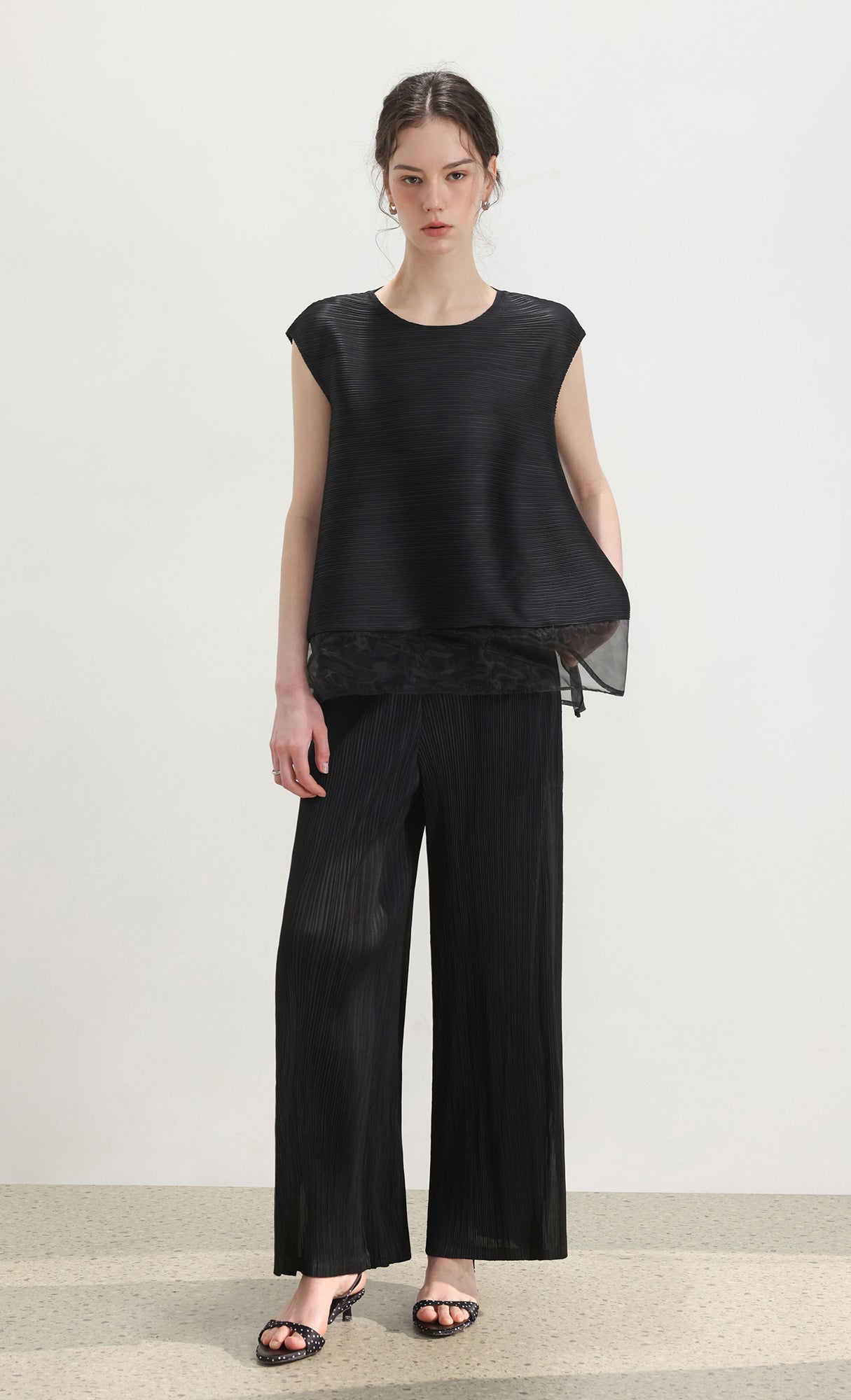 Zina pleated pants_black