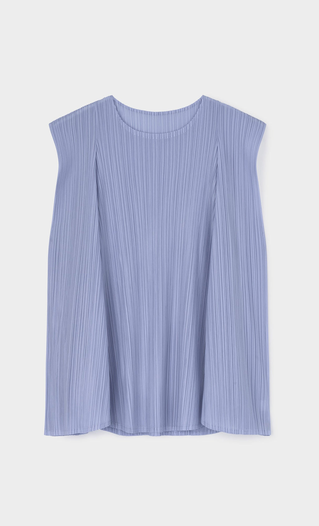 Soft pleated sleeveless top_skyblue