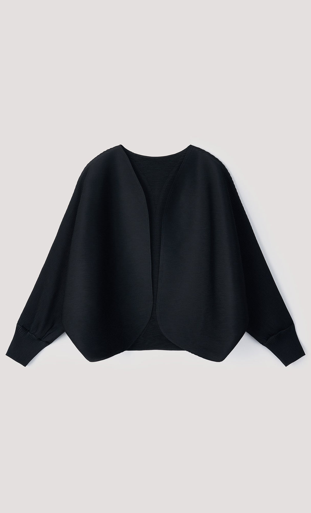 Ray pleated cardigan_black