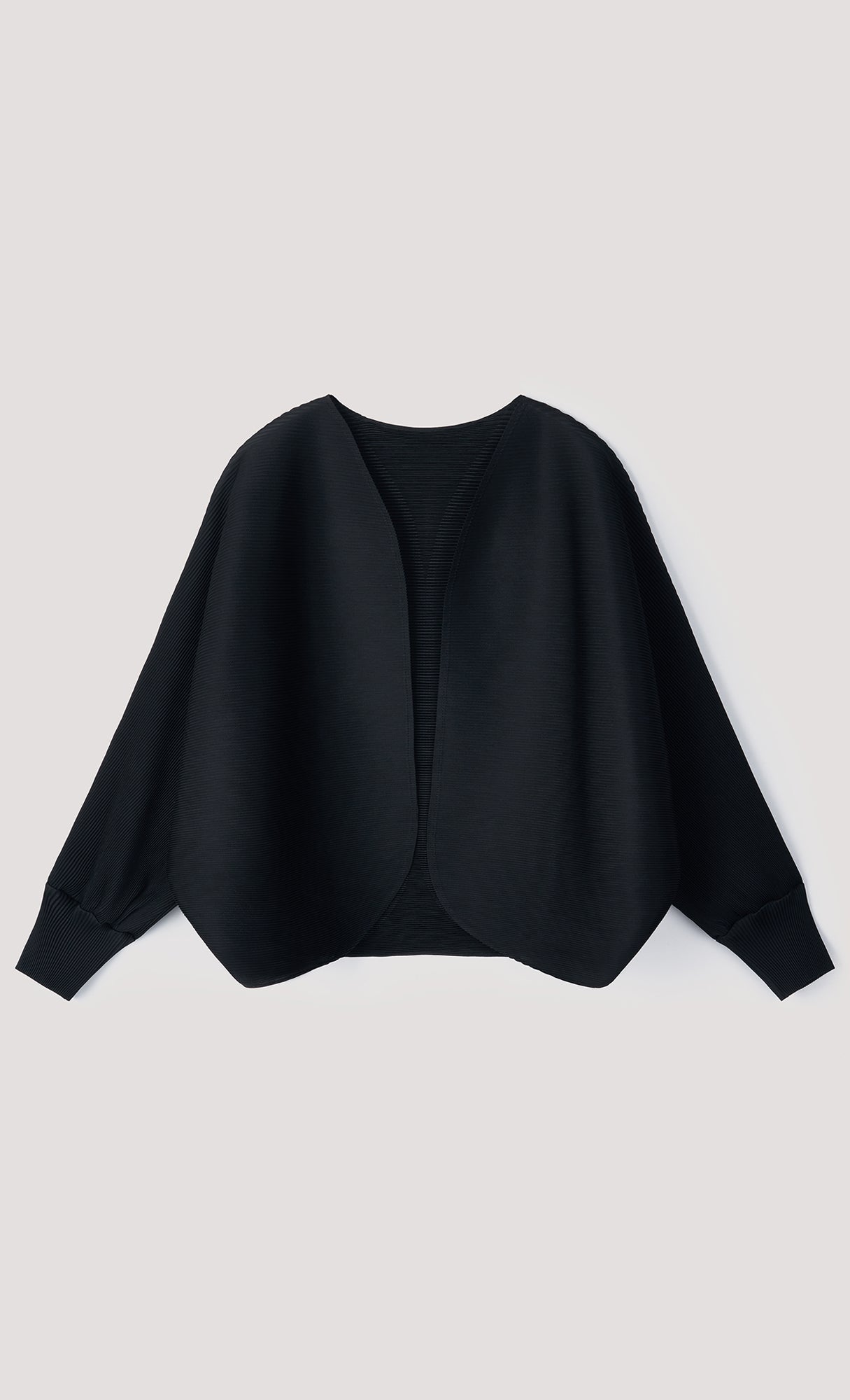 Ray pleated cardigan_black