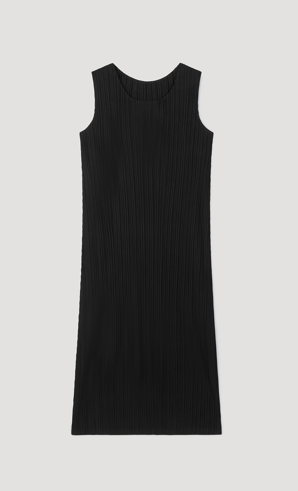 modi pleated sleeveless dress_black