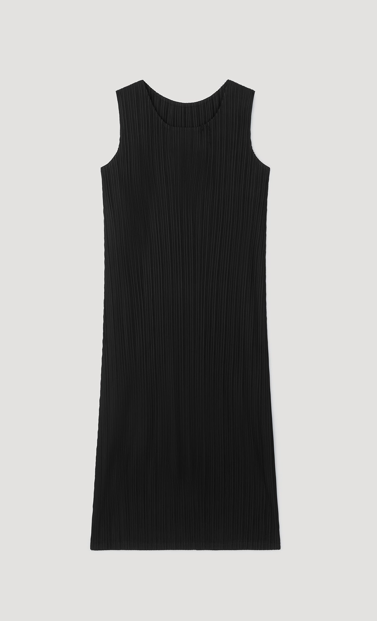 modi pleated sleeveless dress_black