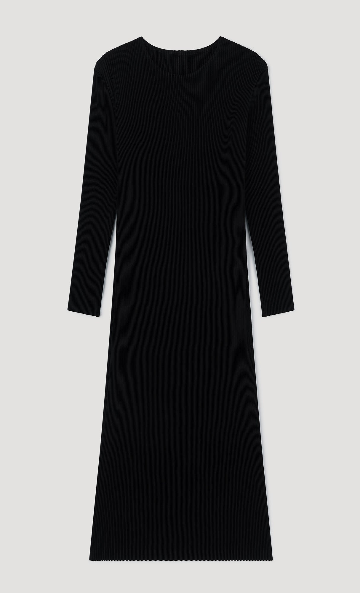 Essential Relaxed Pleated Dress_Black