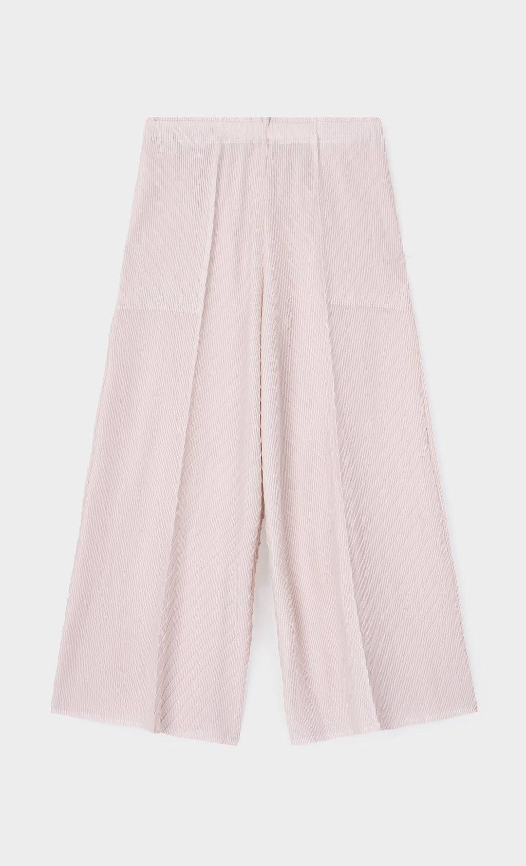 Flow pleated wide leg pants_lightbeige