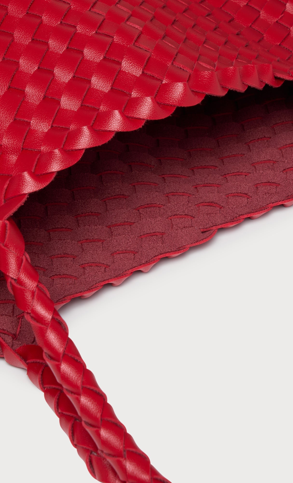 Ena weaving shopper bag_red