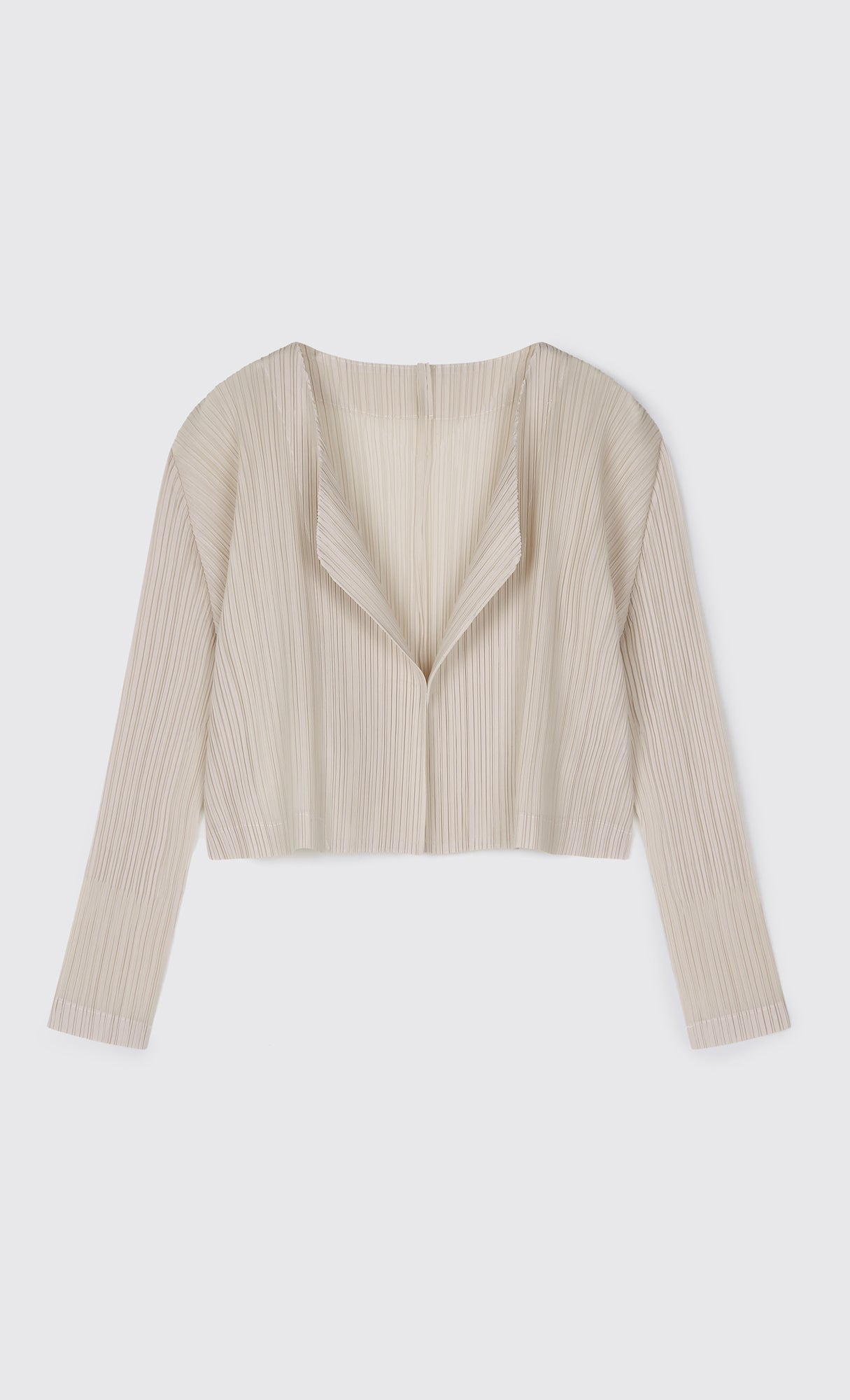 Cod pleated cardigan_light-beige